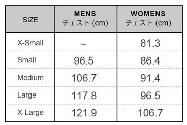 HUUB フーブ サイズ表