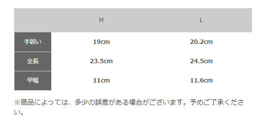 ナリフリ サイズ表
