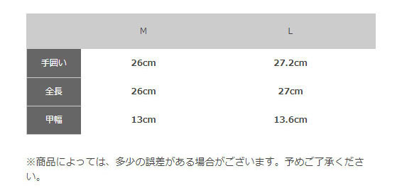 ナリフリ サイズ表