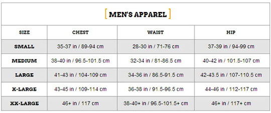 ZOOT Men's サイズ表