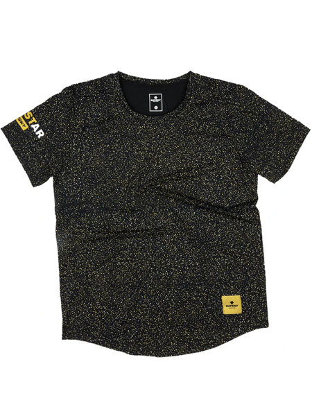 SAYSKY セイスカイ FMRSS06  Universe Combat Tee ランニングTシャツ：BLACK / OLIVE OIL UNIVERSE【クリックポスト対応】